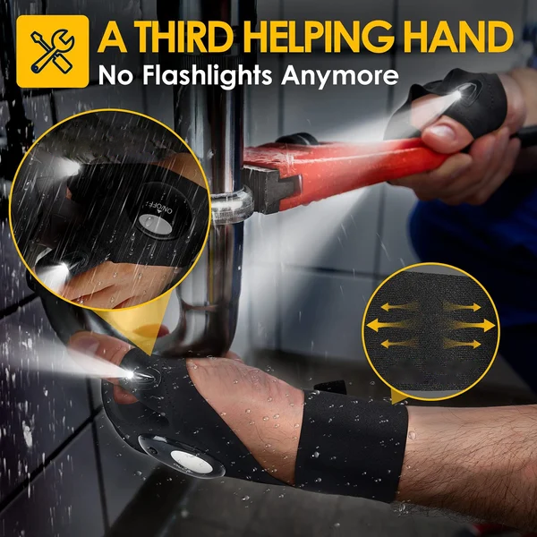 HandLight™ | LED-Taschenlampe Fingerlose Handschuhe