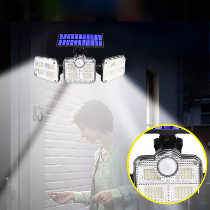 SolarLight™ | Dreifache LED-Solarwandleuchte
