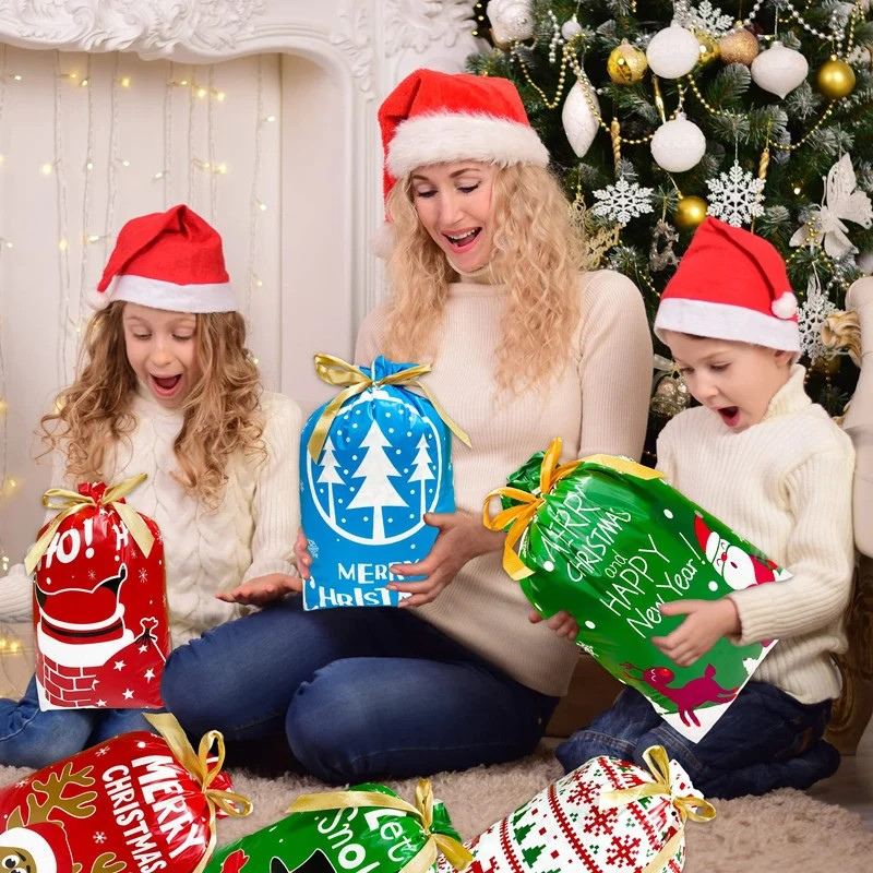 QuickWrap™ | Weihnachten Kordelzug Geschenktaschen (5+5 GRATIS)