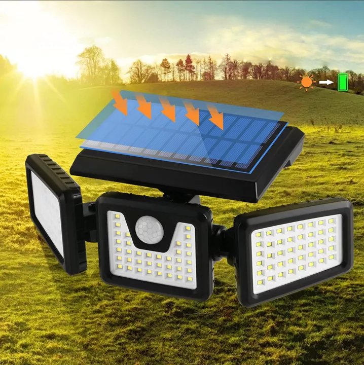 SolarLight™ | Dreifache LED-Solarwandleuchte