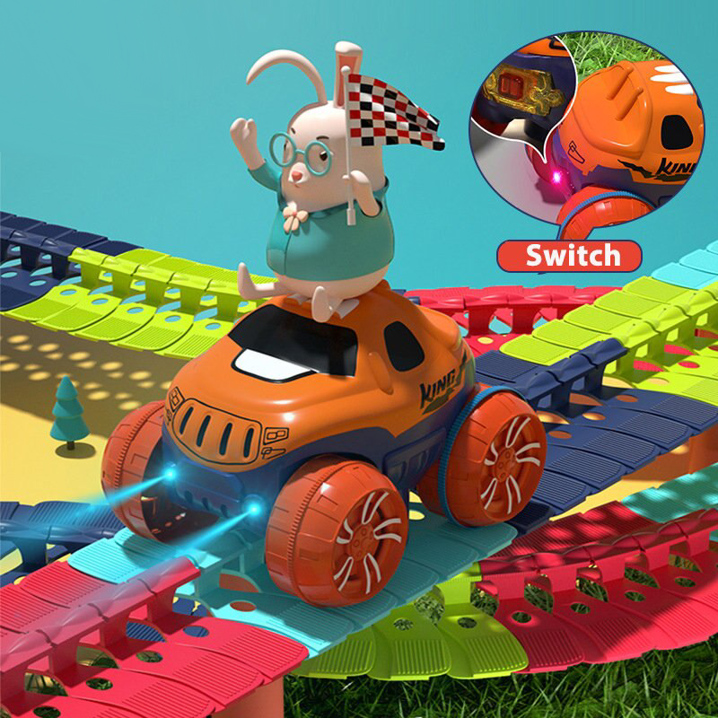 RaceTrack™ | Veränderbare Strecke Mit Rennwagen Spielzeug