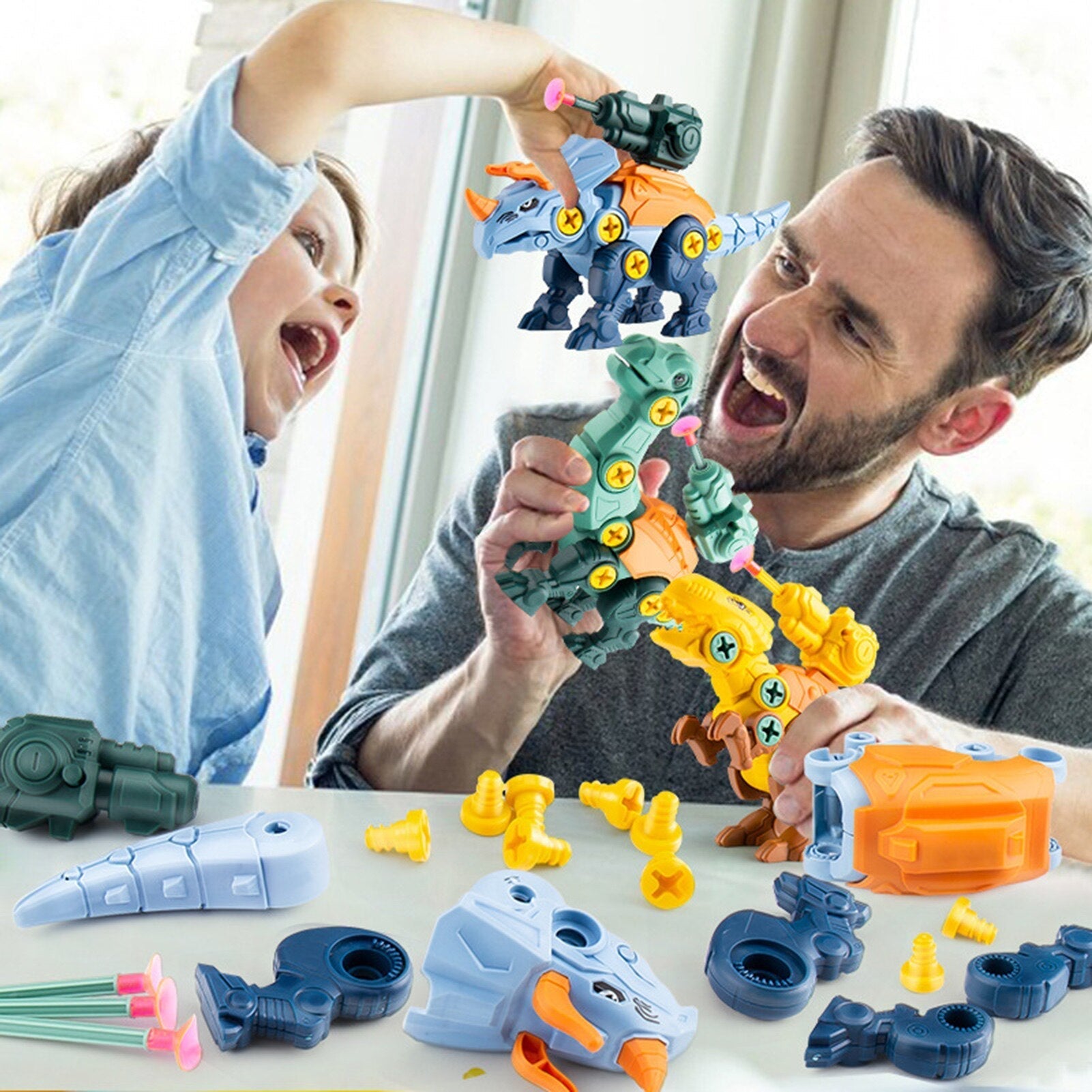 DinoShooter™ | Kinder Dinosaurier Spielzeug Baukasten